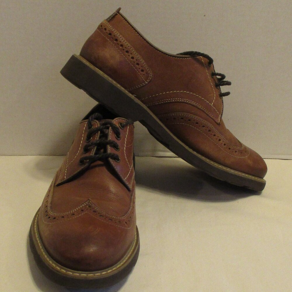 Florsheim Oxford Men Size 8 Brown Leather Lace Up Dress Shoes